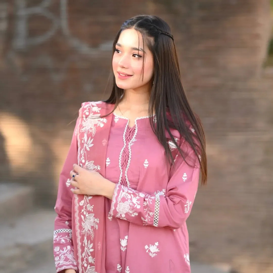 Blush 3pc Embroidered