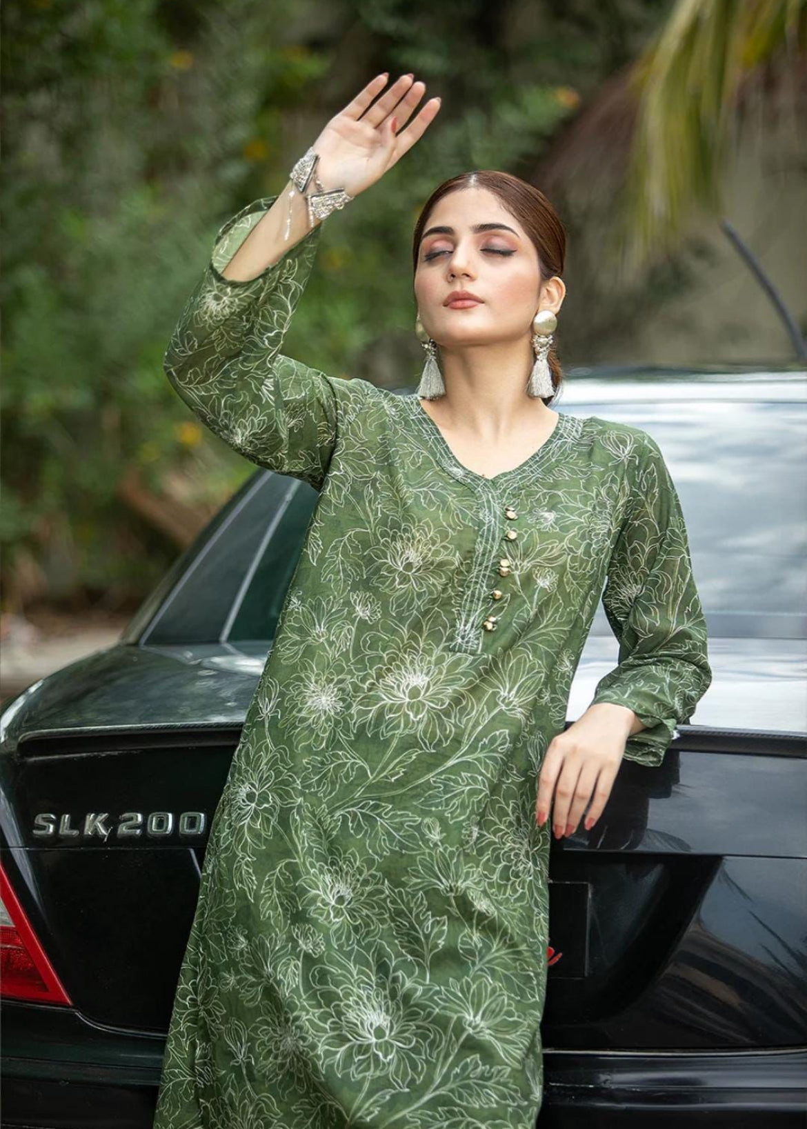 Winter Stuff BISMAL WIND GREEN 2PC STITCHED
SUIT digital print