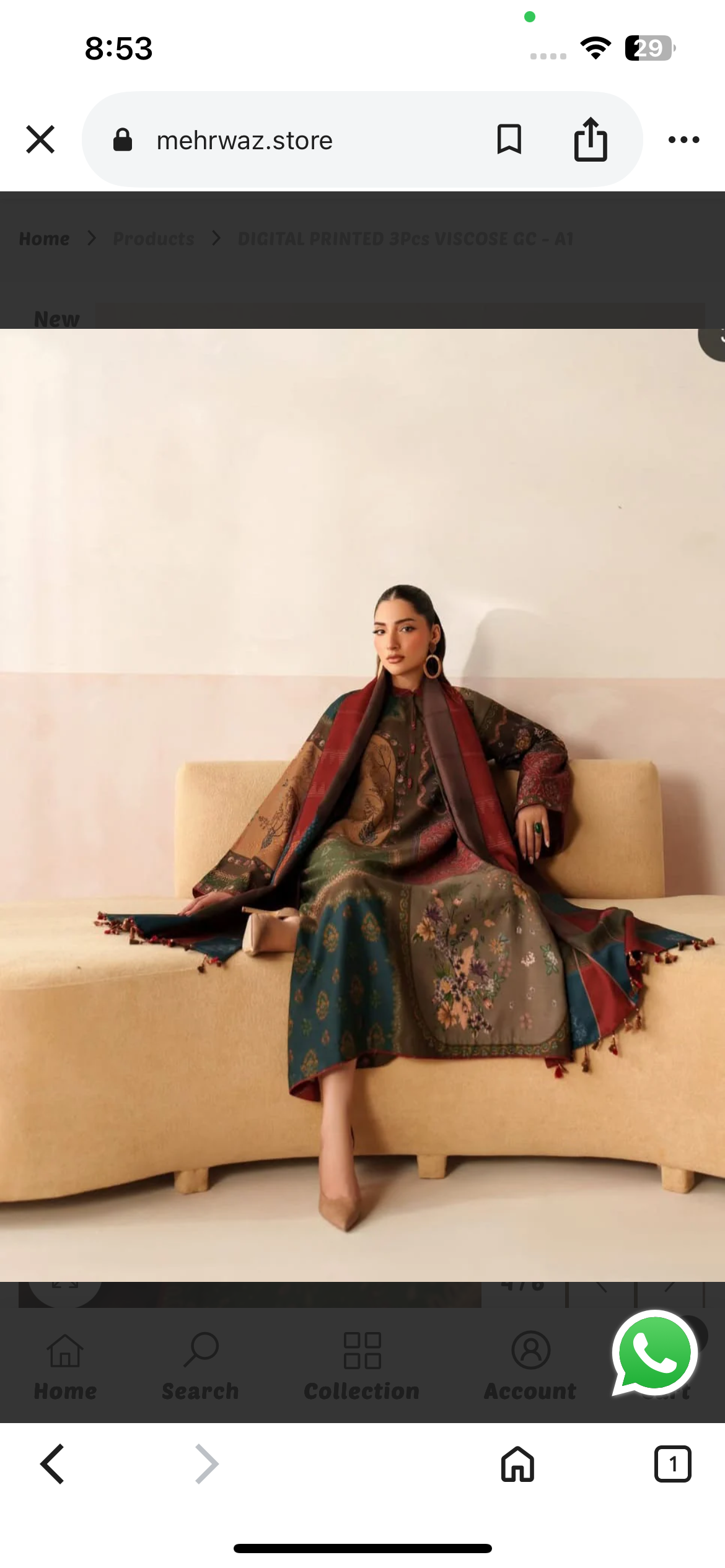 Digitally Printed Viscose Silk
Shirt and Trouser Set