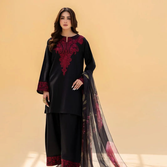 Zaroon Embroidery 3 piece