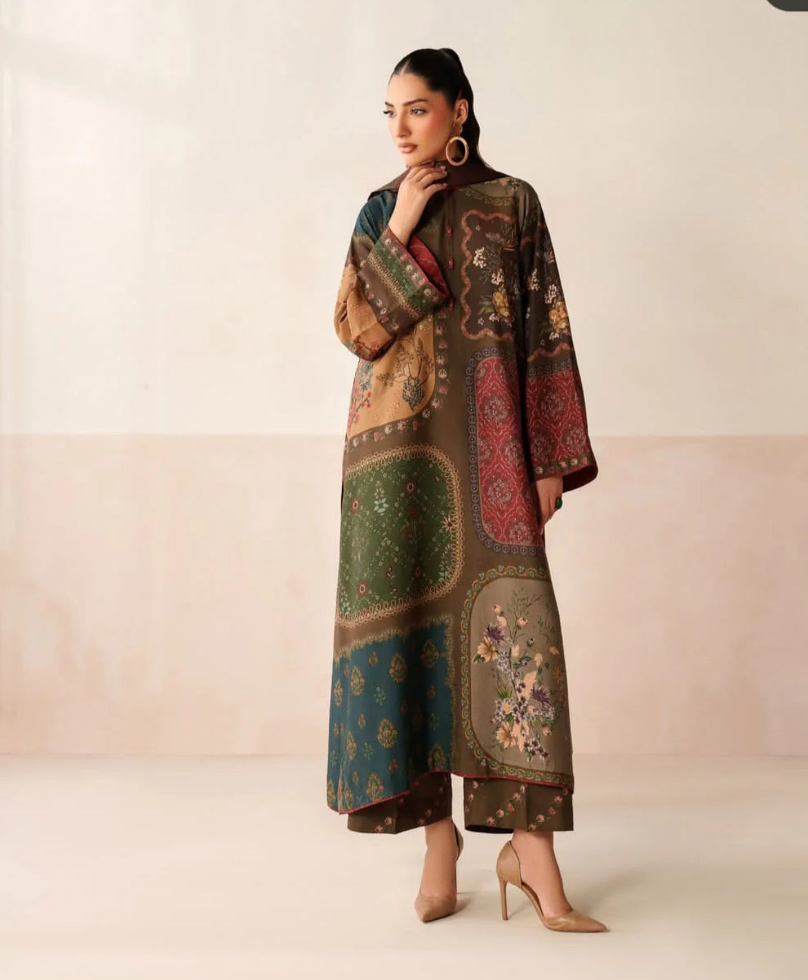 Digitally Printed Viscose Silk
Shirt and Trouser Set