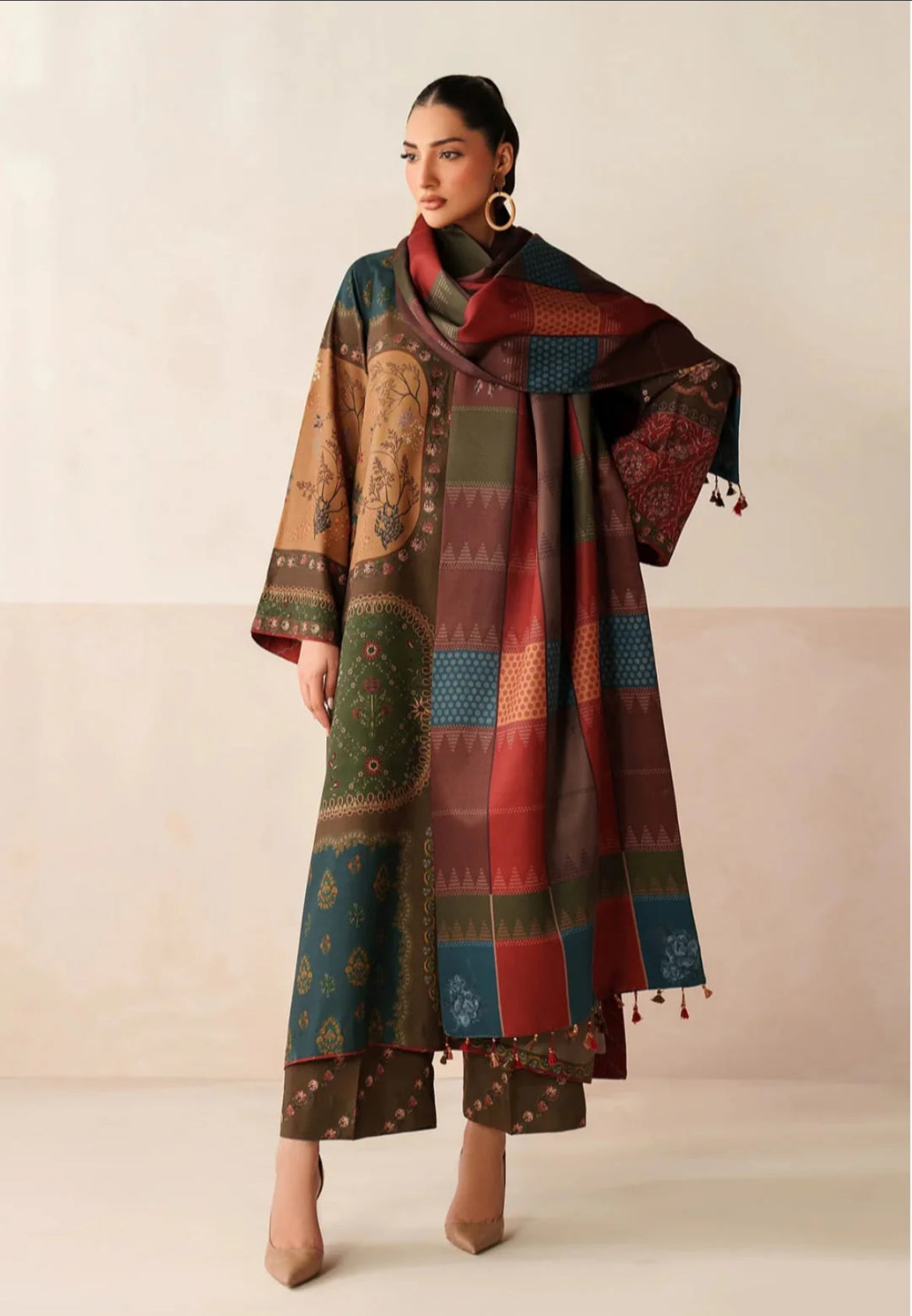 Digitally Printed Viscose Silk
Shirt and Trouser Set